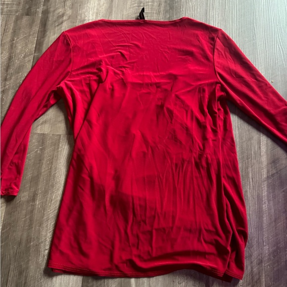 Red Blouse with Buckle Detail - Picture 3 of 3